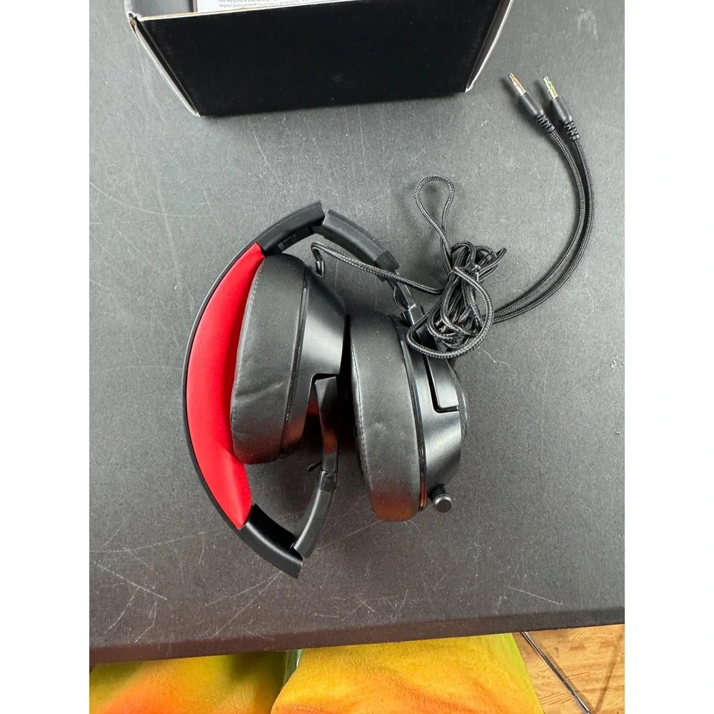Kofire C80 Gaming Wired‎ Headset Black Red Over Ear with Microphone PC Laptop